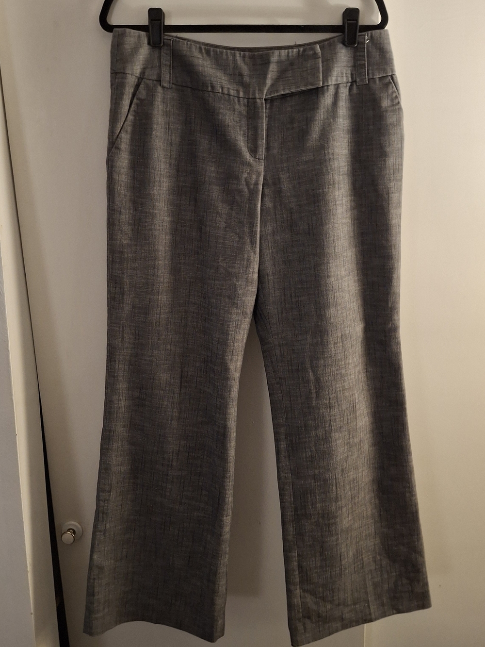 Cato Heathered Gray Wide-Leg Pants